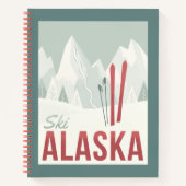 Ski Alaska Notizblock (Vorderseite)