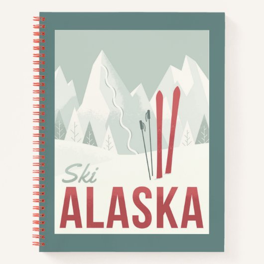 Ski Alaska Notizblock (Vorderseite)