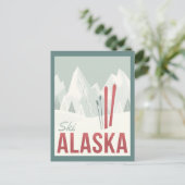 Ski Alaska Postkarte (Stehend Vorderseite)