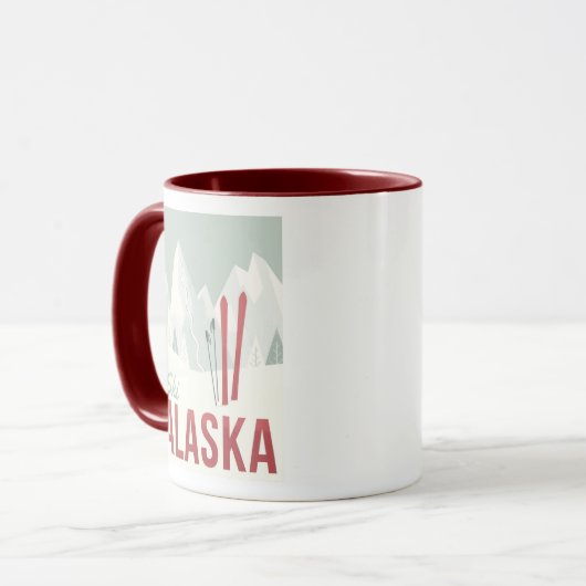 Ski Alaska Tasse (Vorderseite Links)