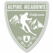 Ski Alpine Meadows California Aufkleber (Vorderseite)