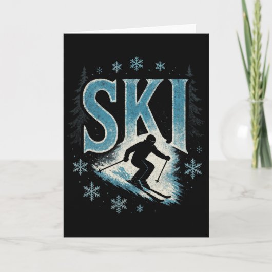 Ski - alpiner Abfahrtslauf Freestyle Karte (Vorderseite)