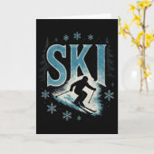 Ski - alpiner Abfahrtslauf Freestyle Karte (Gelbe Blume)