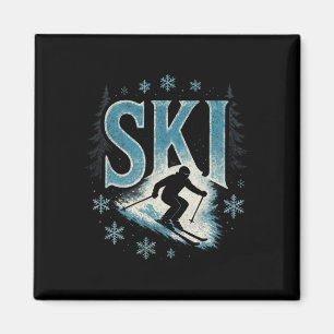 Ski - alpiner Abfahrtslauf Freestyle Magnet