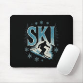 Ski - alpiner Abfahrtslauf Freestyle Mousepad (Mit Mouse)