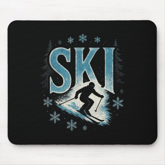Ski - alpiner Abfahrtslauf Freestyle Mousepad (Vorne)