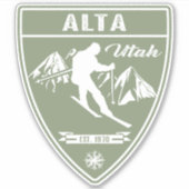 Ski Alta Utah Aufkleber (Vorderseite)