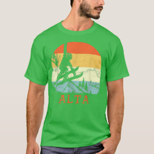 Ski Alta,Utah Vintage Retro Skifahren T-Shirt