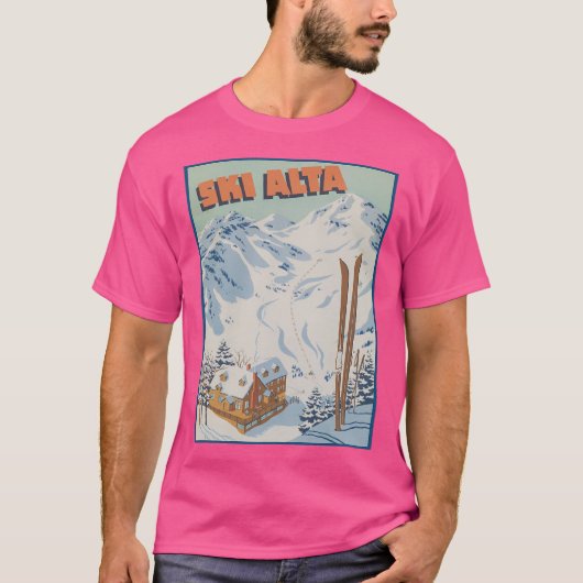 Ski Alta Utah Vintages Skireisepaket T-Shirt (Vorderseite)