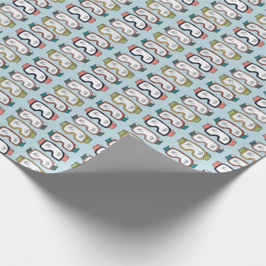 Ski and Snowboard Goggles Gift Wrap Geschenkpapier (Ecke)