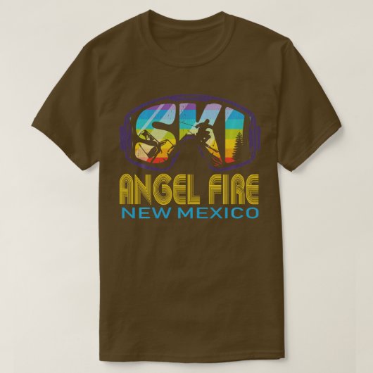 Ski Angel Fire New Mexico Skiurlaub Langlauf T-Shirt (Design vorne)
