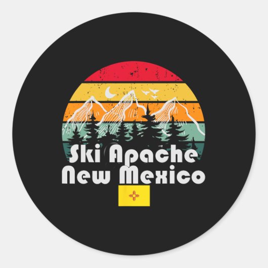 Ski Apache New Mexico1 Runder Aufkleber (Vorderseite)