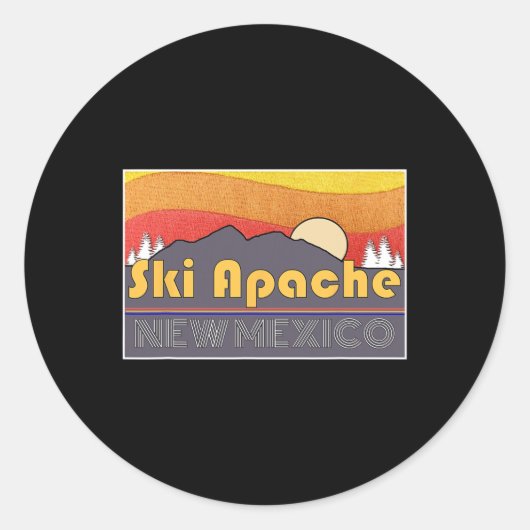Ski Apache New Mexico  Runder Aufkleber (Vorderseite)