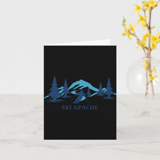 Ski Apache New Mexico Ski Resort Skiing Skier  Karte (Gelbe Blume)