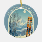 Ski Apache, New Mexico Ski-Souvenir  Keramik Ornament (Vorne)
