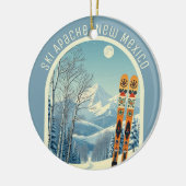 Ski Apache, New Mexico Ski-Souvenir  Keramik Ornament (Links)