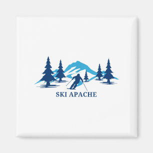 Ski apache New Mexico Skigebiet Skifahren Skifahre Magnet