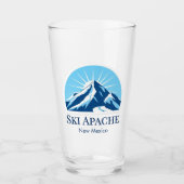 Ski Apache New Mexico Skigebiet Souvenirs Glas (Vorderseite)