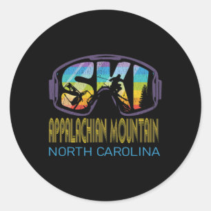 Ski-Appalachian-Berg North Carolina Skifahren Urla Runder Aufkleber