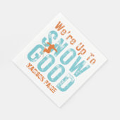 Ski Après Winter Bachelorette Party Turquoise  Serviette (Ecke)