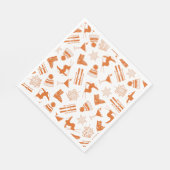 Ski Après Winter Junggesellinnenparty Orange Serviette (Ecke)