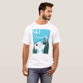 Ski Ashmont Hill Retro Ski Poster Stil - weiß T-Shirt (Vorne ganz)