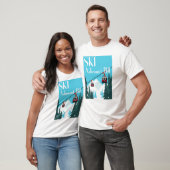Ski Ashmont Hill Retro Ski Poster Stil - weiß T-Shirt (Unisex)