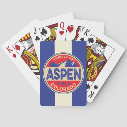 Ski Aspen Blue & Red Spielkarten (Rückseite)