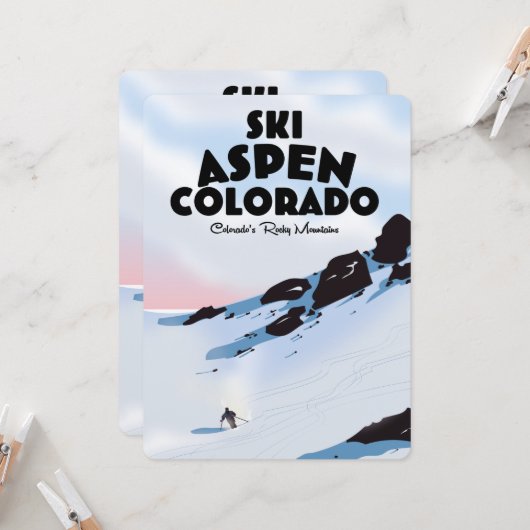 Ski Aspen Colorado (Vorderseite/Rückseite Beispiel)