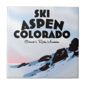 Ski Aspen Colorado Fliese (Vorderseite)