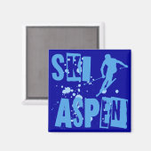 Ski Aspen Magnet (Vorderseite/Rückseite)