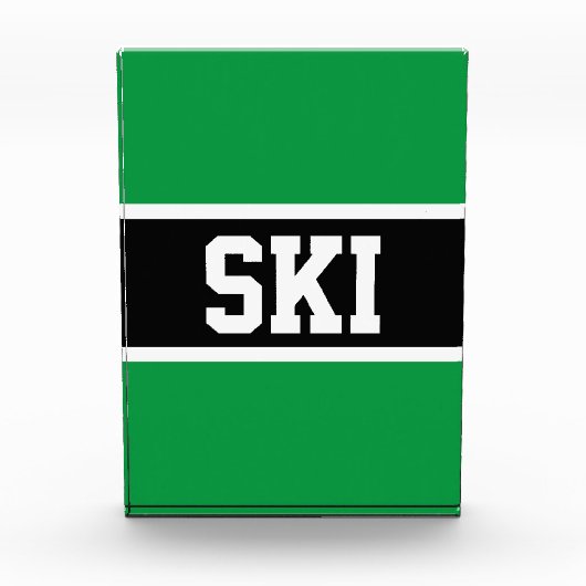 SKI Athletic Bold Schwarz-weiße, helle Streifen Fotoblock (Vorderseite)