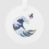 Ski auf der Großen Welle Kanagawa Japanisch Ornament (Vorderseite)
