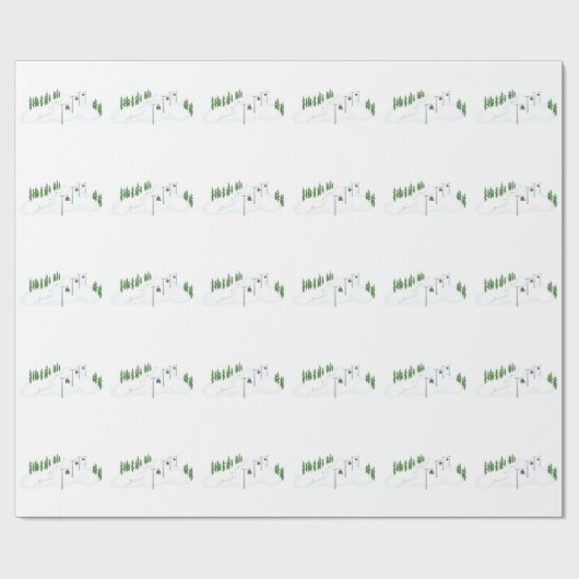 Ski-Aufzug Geschenkpapier (Flach)