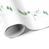 Ski-Aufzug Geschenkpapier (Rolleneckpunkt)