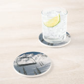 Ski-Aufzug Getränkeuntersetzer (Seite)