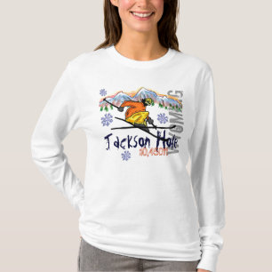 Ski-Aufzug Hoodie Jackson Hole Wyoming T-Shirt