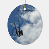 Ski-Aufzug und Himmel Keramik Ornament (Links)