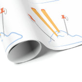 Ski-Ausrüstung Geschenkpapier (Rolleneckpunkt)