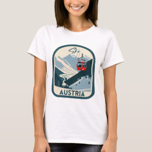 Ski Austria Retro Vintager österreichischer Skifah T-Shirt