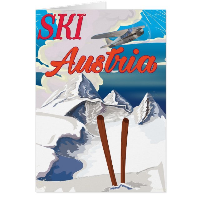 Ski Austria Vintage Reiseplakat (Vorne)