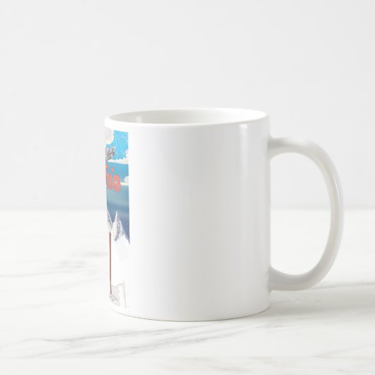 Ski Austria Vintage Reiseplakat Kaffeetasse (Rechts)
