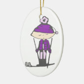 Ski babe keramikornament (Links)