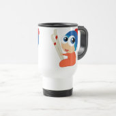 Ski-Baby-Cartoon-Reise-Tasse Reisebecher (VorderseiteRechts)