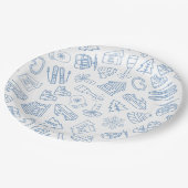 Ski Bachelorette Last Toast Blue Bachelorette Pappteller (Schrägansicht)