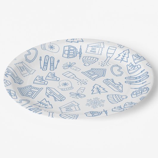 Ski Bachelorette Last Toast On The Slopes Pappteller (Schrägansicht)