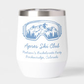 Ski Bachelorette letzten Toast auf den Pisten (Rückseite)