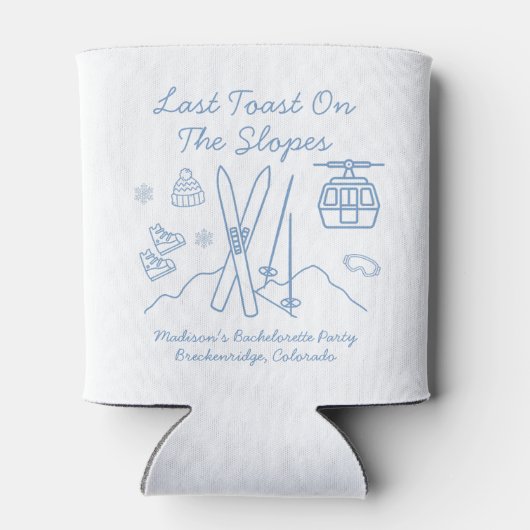 Ski Bachelorette letzten Toast auf den Pisten Dosenkühler (Rückseite)