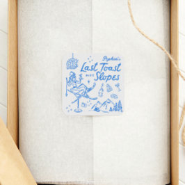 Ski Bachelorette Letzten Toast auf den Pisten Quadratischer Aufkleber