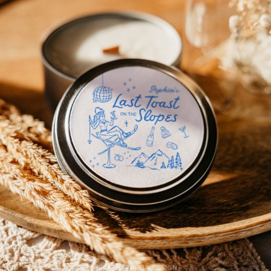 Ski Bachelorette Letzten Toast auf den Pisten Runder Aufkleber